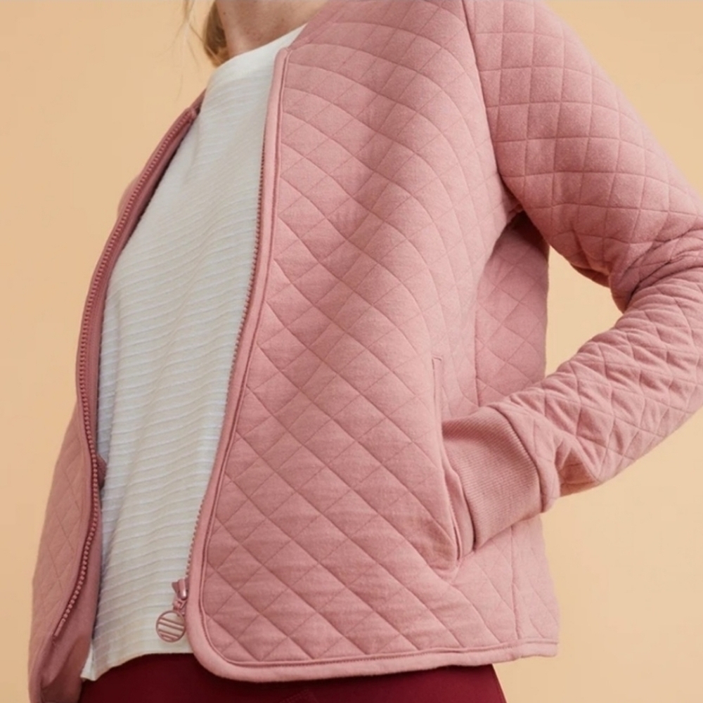 Marine Layer Corbet Bomber Jacket Ash Rose Large - Picture 2 of 7